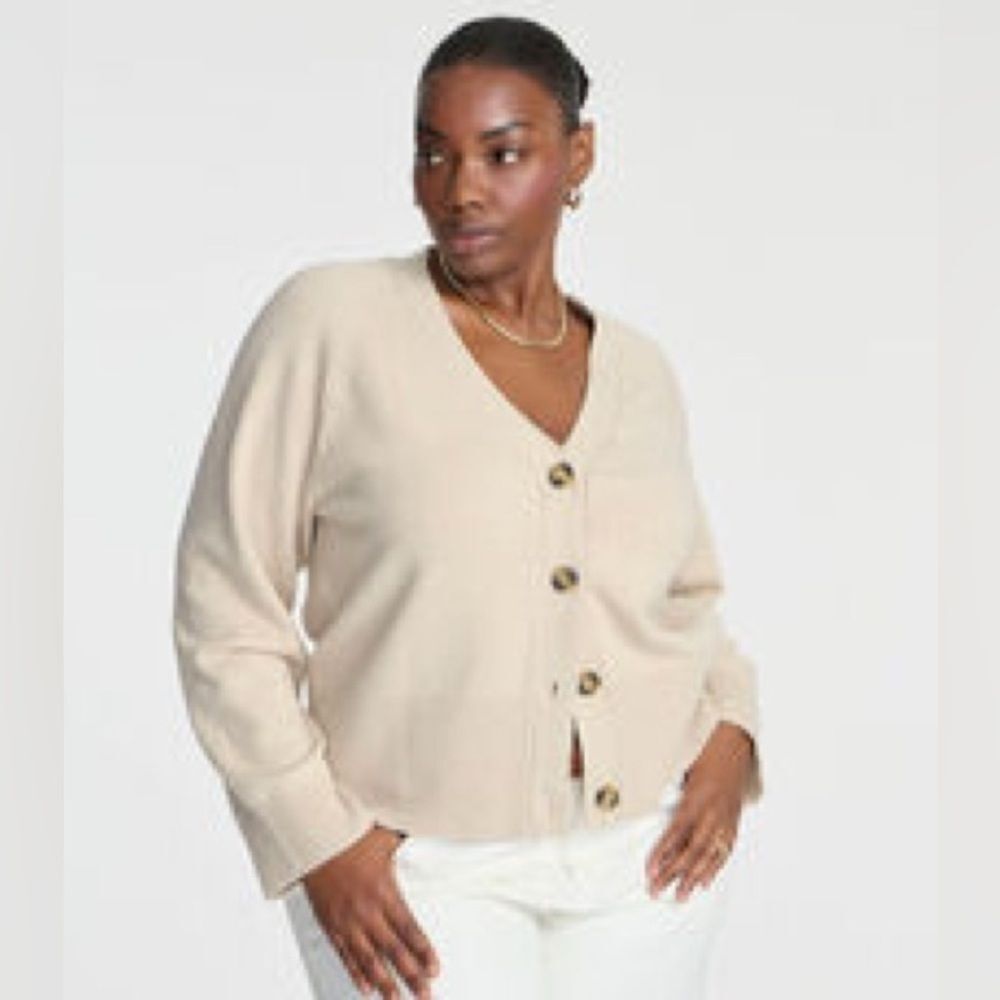 Alice + Olivia Atticus cropped cashmere-blend cardigan Fuzzy sweater large